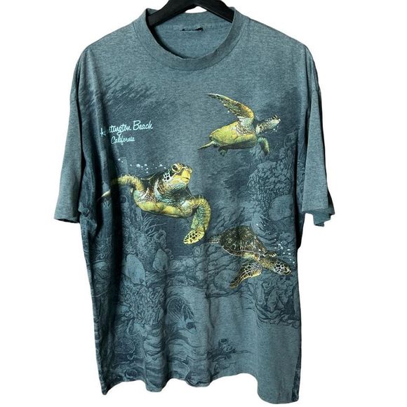 VTG Sea Turtles T Shirt Large - Picture 1 of 2